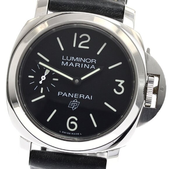 PANERAI Luminor marina logo PAM00776 black Dial Hand Winding Men's Watch_894953 - Picture 1 of 6